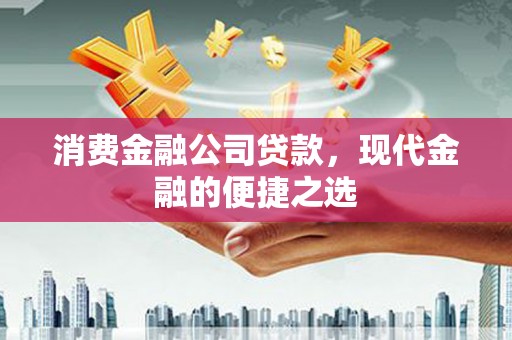 印台消费金融公司贷款，现代金融的便捷之选