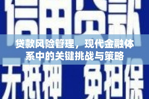印台贷款风险管理，现代金融体系中的关键挑战与策略