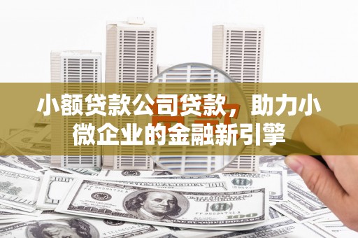 印台小额贷款公司贷款，助力小微企业的金融新引擎