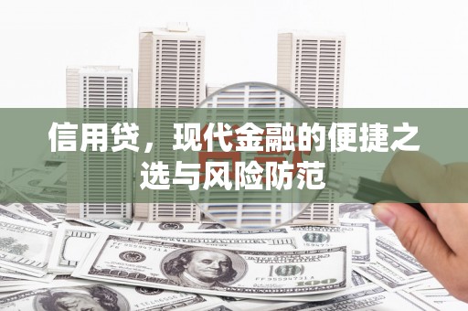 印台信用贷，现代金融的便捷之选与风险防范