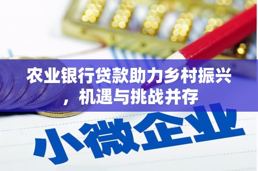 印台农业银行贷款助力乡村振兴，机遇与挑战并存