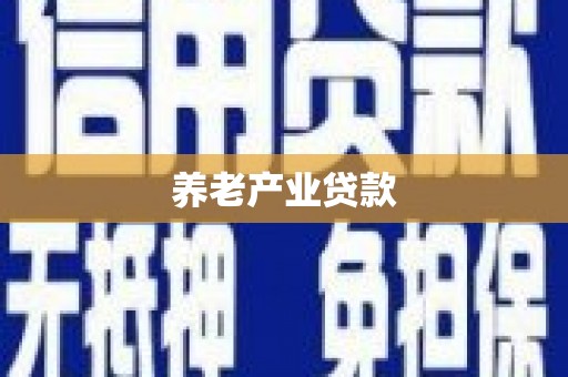 印台养老产业贷款